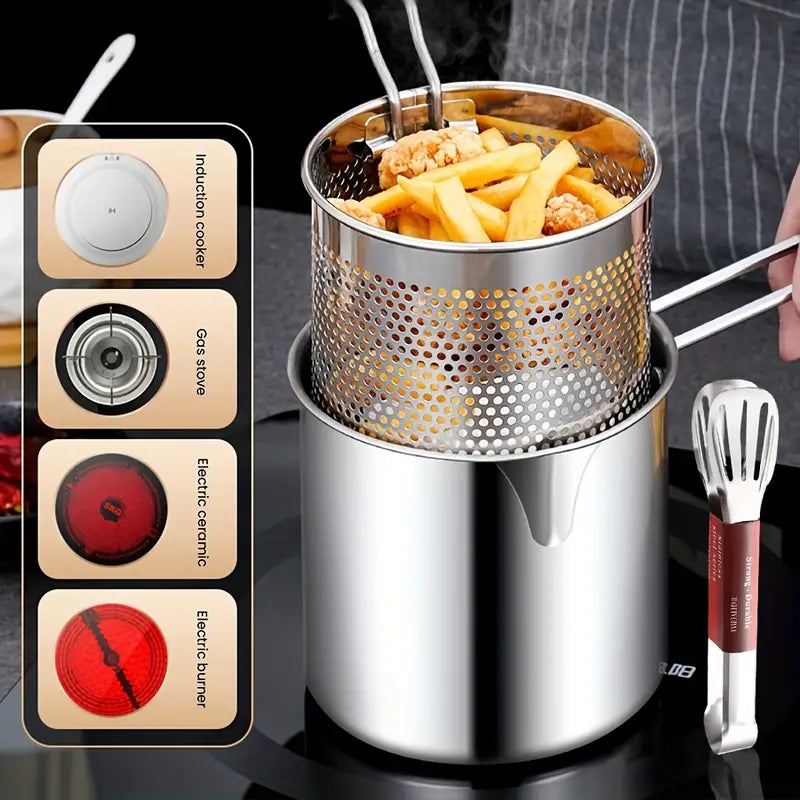 1200ML-Stainless-Steel-Deep-Fryer-Pot-with-Strainer-Basket-image-1