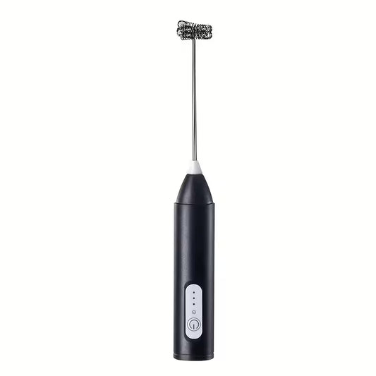 2-in-1 Rechargeable Electric Milk Frother & Egg Beater – USB Powered, 3 Speed Handheld Coffee Mixer