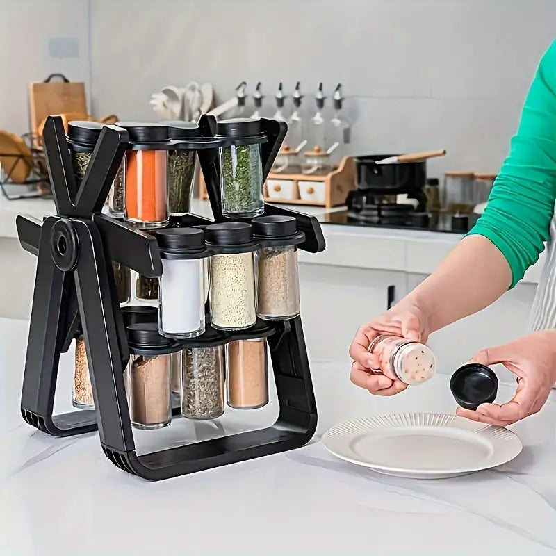 360°-Rotating-Spice-Rack-with-18-Glass-Jars-image-1