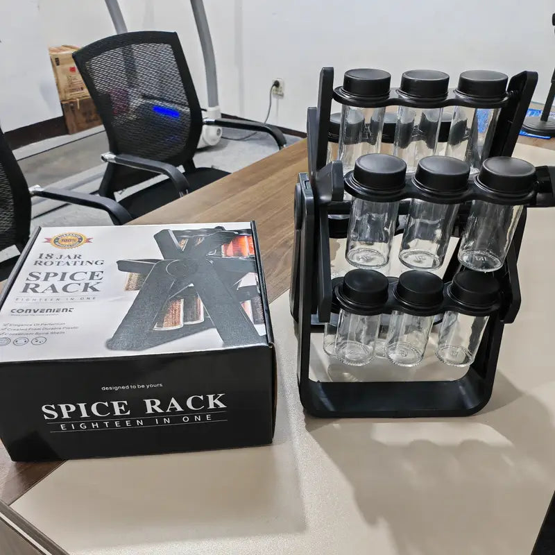 360°-Rotating-Spice-Rack-with-18-Glass-Jars-image-8