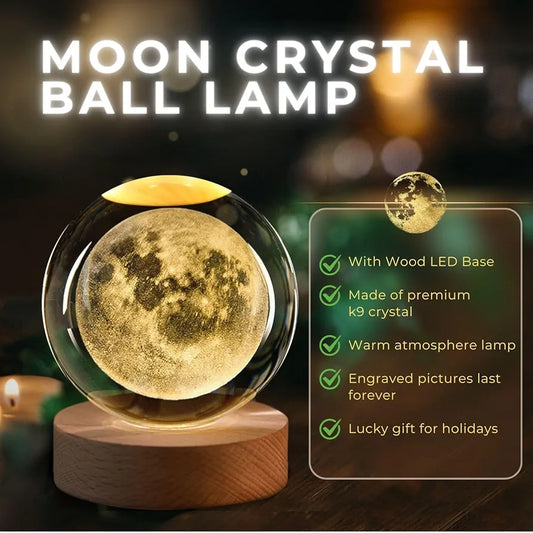 MoonlitSphere – Premium 3D Crystal Lamp | Signature Edition