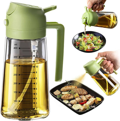 2-in-1 Glass Oil Sprayer & Dispenser 470ml (16oz)