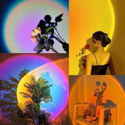 Aesthetic Sunset Lamp Projector | 16 Colors, Remote & 4 Modes