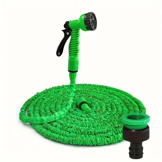 100ft Expandable Garden Hose with 7-Function Spray Gun – Lightweight, Tangle-Free & Leak-Proof for Gardening & Car Wash