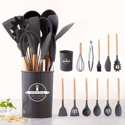 EcoChef-Pro-12pc-Wooden-Handle-Silicone-Kitchen-Utensil-Set-2