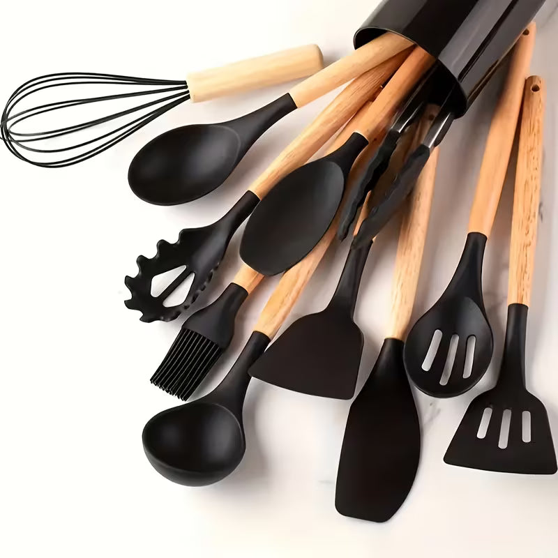 EcoChef-Pro-12pc-Wooden-Handle-Silicone-Kitchen-Utensil-Set-3