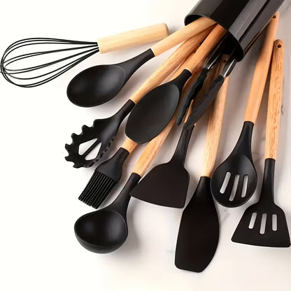 EcoChef-Pro-12pc-Wooden-Handle-Silicone-Kitchen-Utensil-Set-3