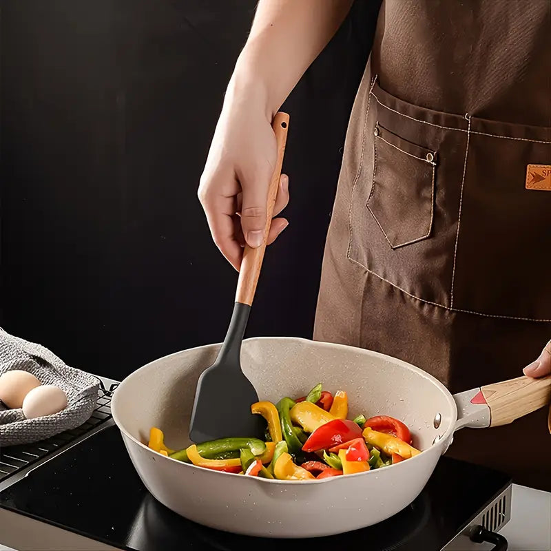EcoChef-Pro-12pc-Wooden-Handle-Silicone-Kitchen-Utensil-Set-image-3