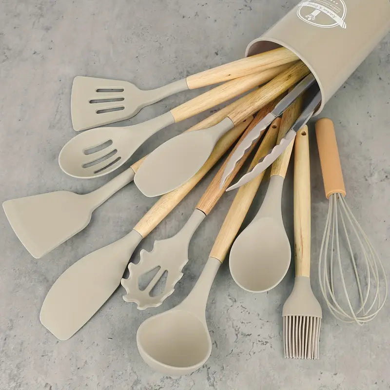 EcoChef-Pro-12pc-Wooden-Handle-Silicone-Kitchen-Utensil-Set-image-5