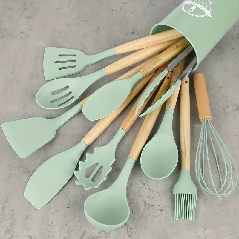EcoChef-Pro-12pc-Wooden-Handle-Silicone-Kitchen-Utensil-Set-image-7