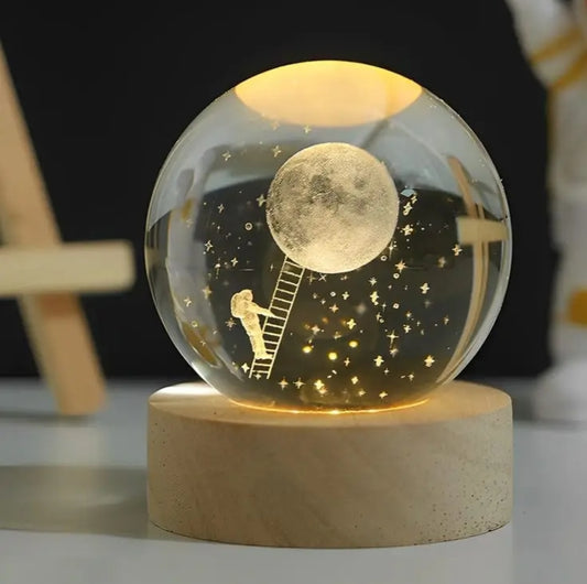 MoonlitSphere – Premium 3D Crystal Lamp | Signature Edition