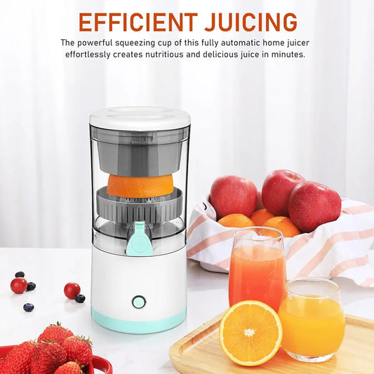 Portable USB Electric Citrus Juicer – Rechargeable Mini Orange & Lemon Squeezer | Hands-Free Wireless Fruit Juice Extractor for Home, Travel & Office