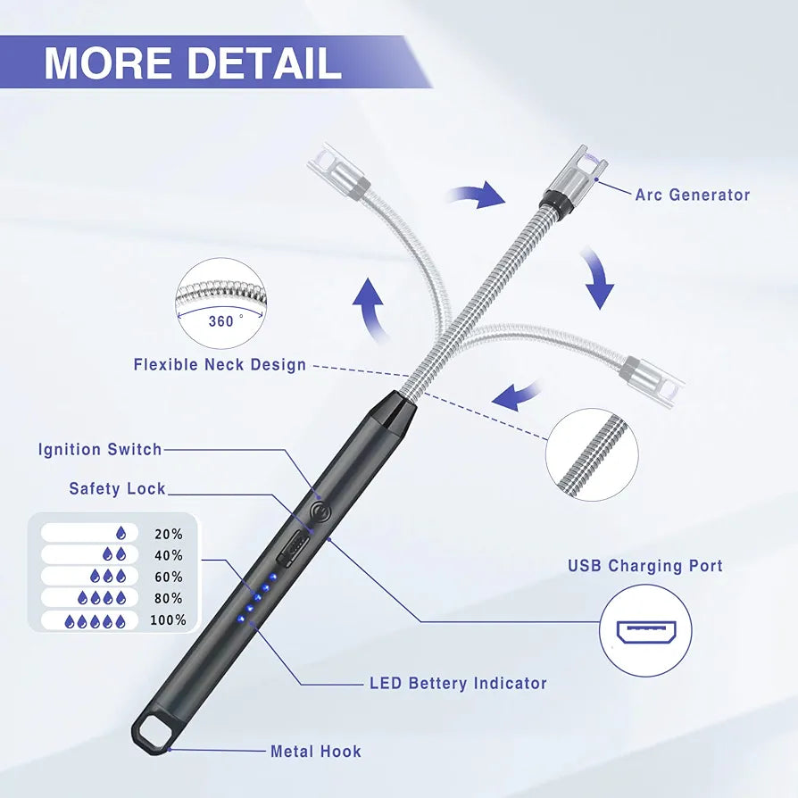 Rechargeable-Electric-Arc-Lighter-with-360°-Flexible-Neck-image-3