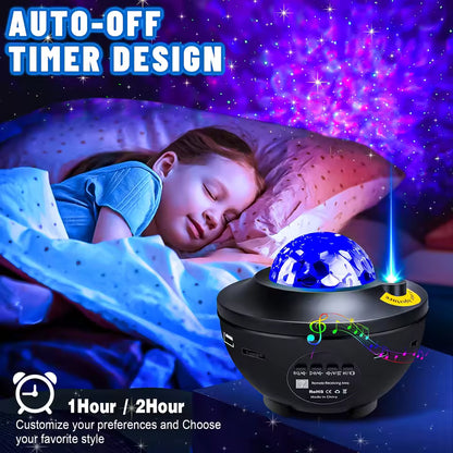 Galaxy Star Projector — Bluetooth Speaker, Remote, 21 Modes