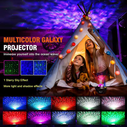 Galaxy Star Projector — Bluetooth Speaker, Remote, 21 Modes