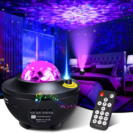 Galaxy Star Projector — Bluetooth Speaker, Remote, 21 Modes
