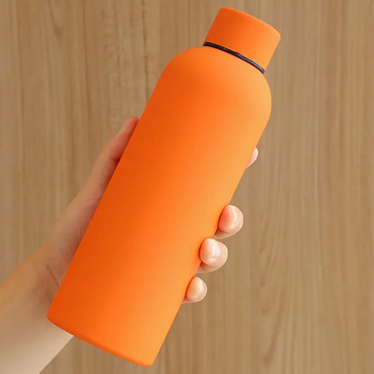 Premium Stainless Steel Water Bottle – 500ml | 24H Cold & 12H Hot | Leakproof, BPA-Free, Double Wall Vacuum Insulated, Travel-Friendly Flask for Gym, Office, Outdoor