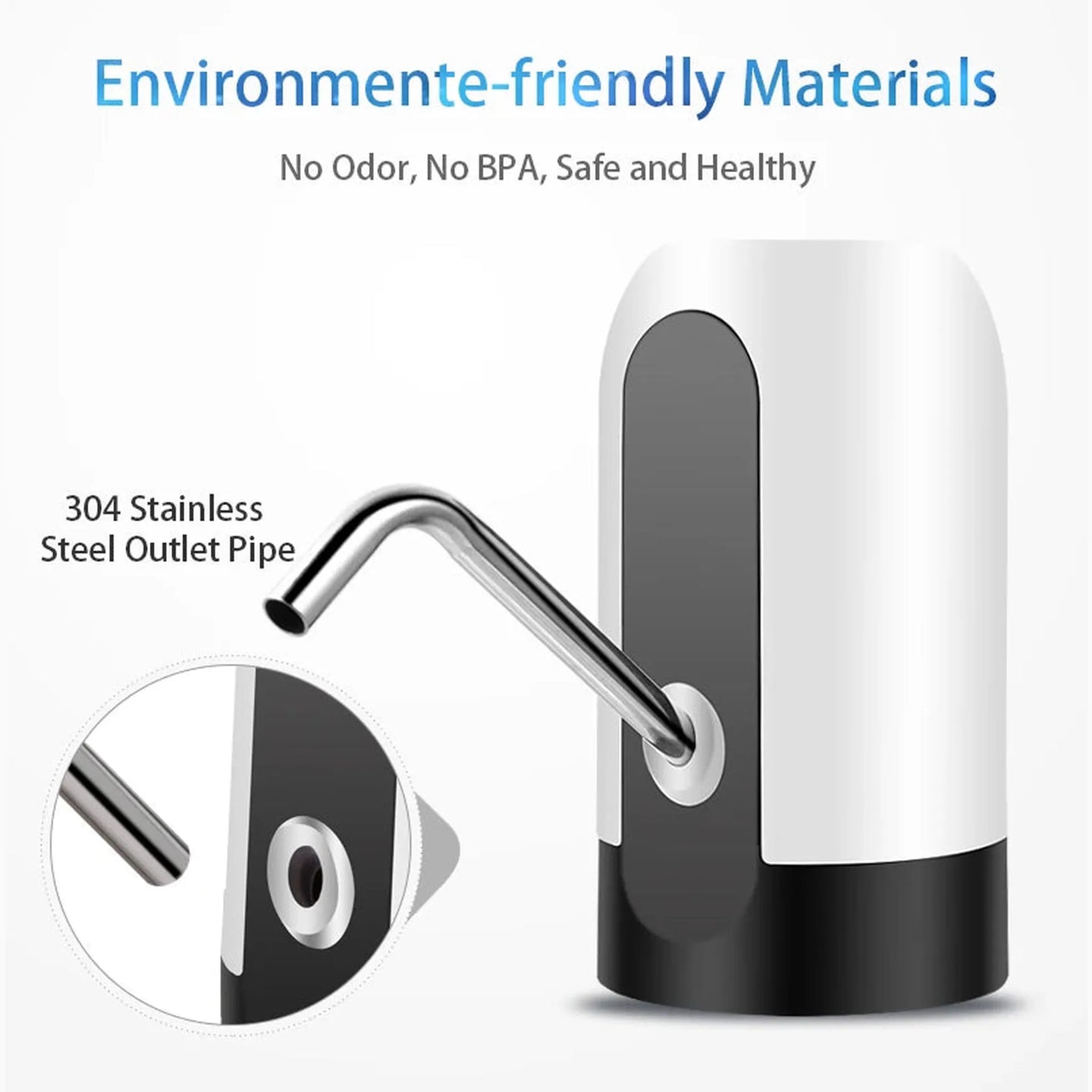 Portable USB Electric Water Pump for 2-5 Gallon Bottles