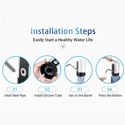 Portable USB Electric Water Pump for 2-5 Gallon Bottles
